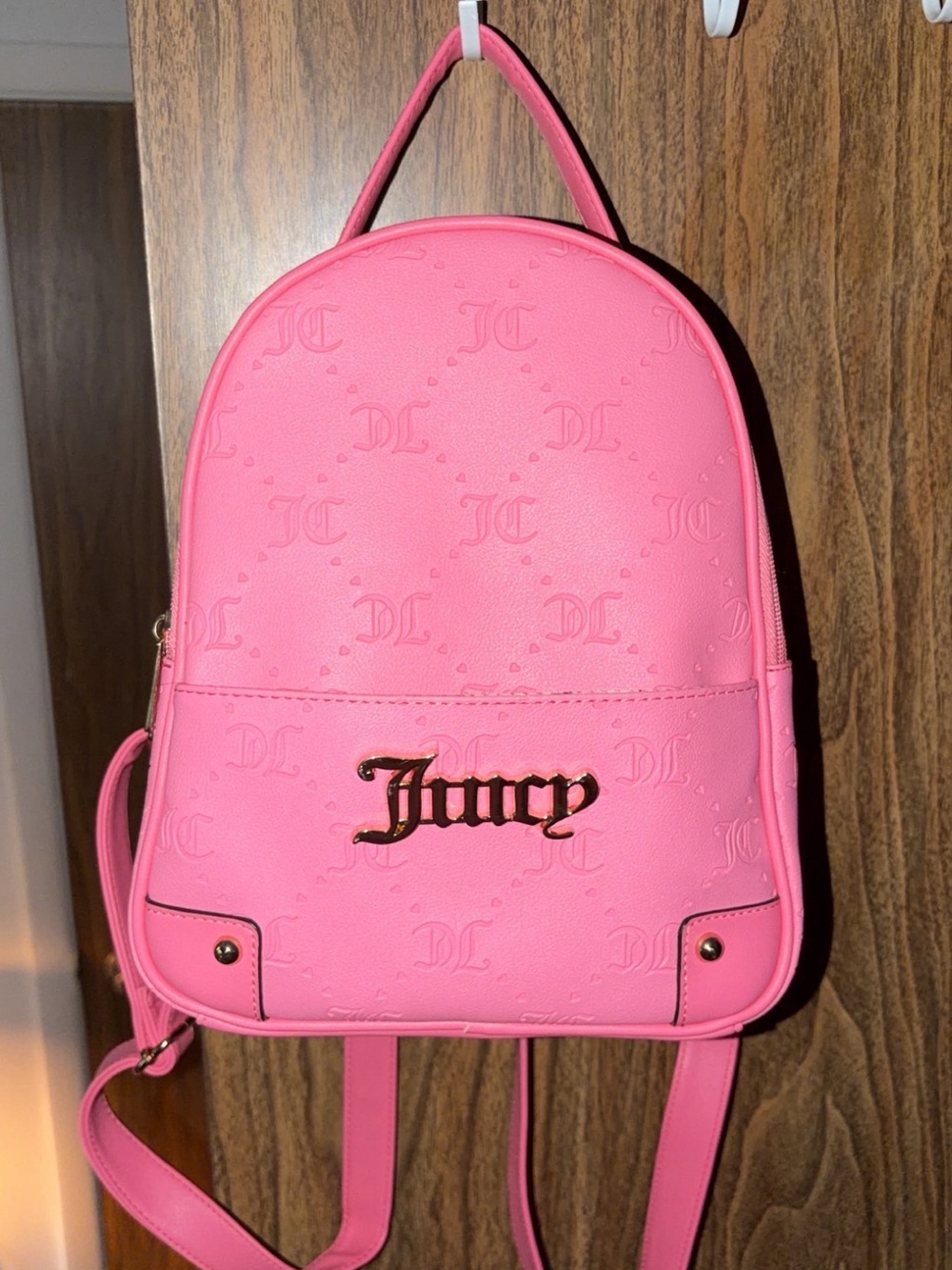 Juicy Couture Hot Pink Embossed Logo Backpack
